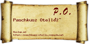 Paschkusz Otelló névjegykártya